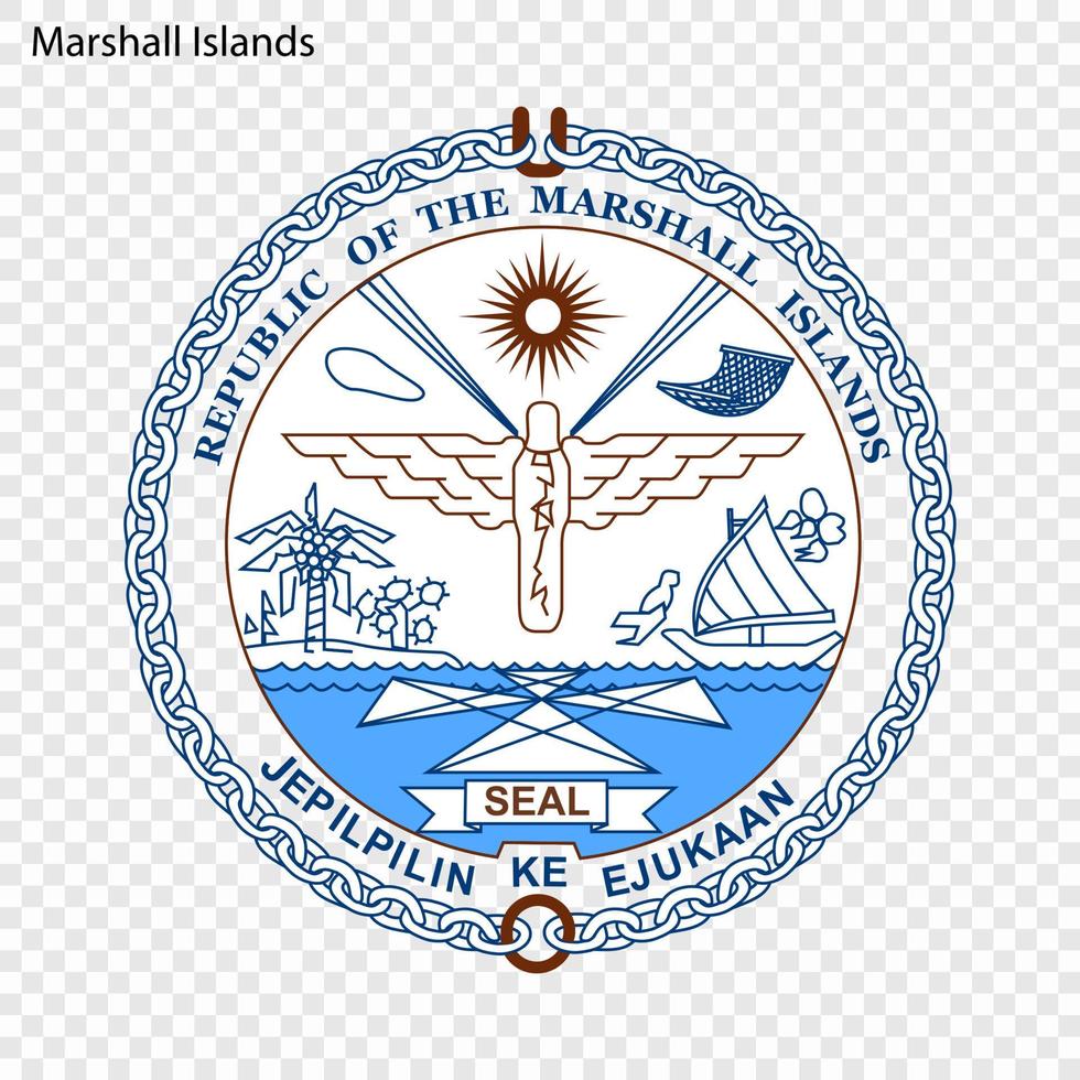 Emblem of Marshall Islands. vector