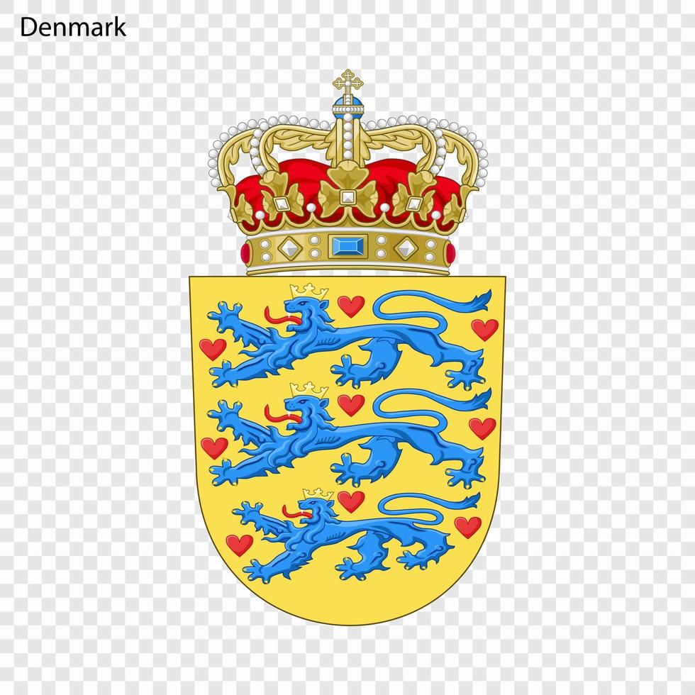 National emblem or symbol Denmark vector