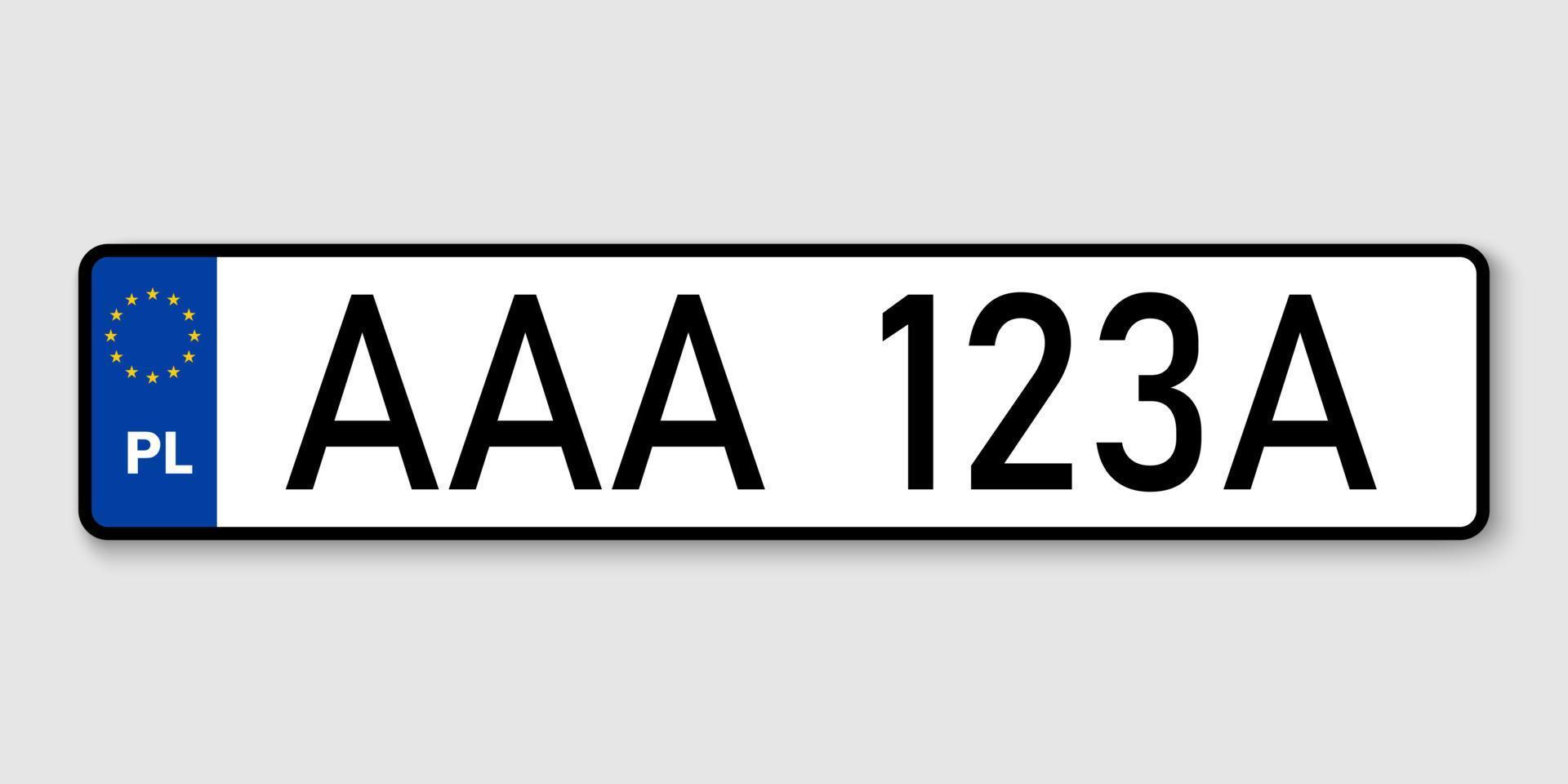 Vehicle registration plates 21912106 Vector Art at Vecteezy