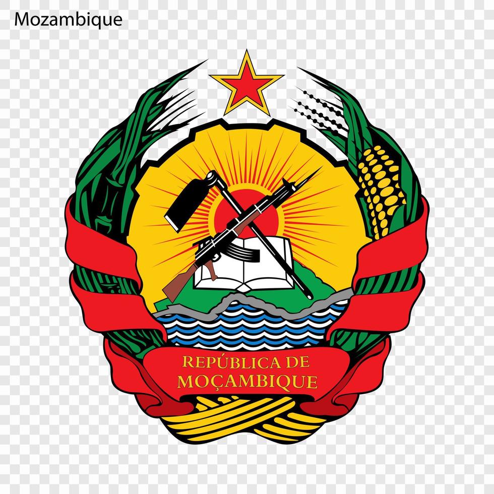 National emblem or symbol Mozambique vector