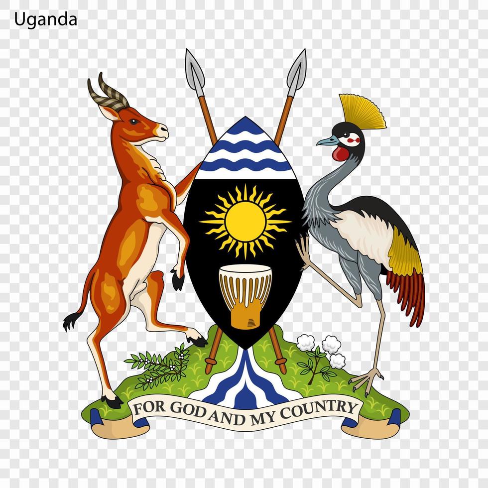 National emblem or symbol Uganda vector