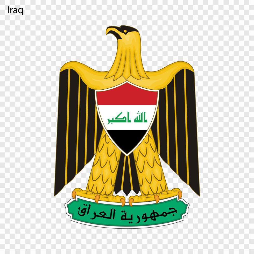National emblem or symbol Iraq vector