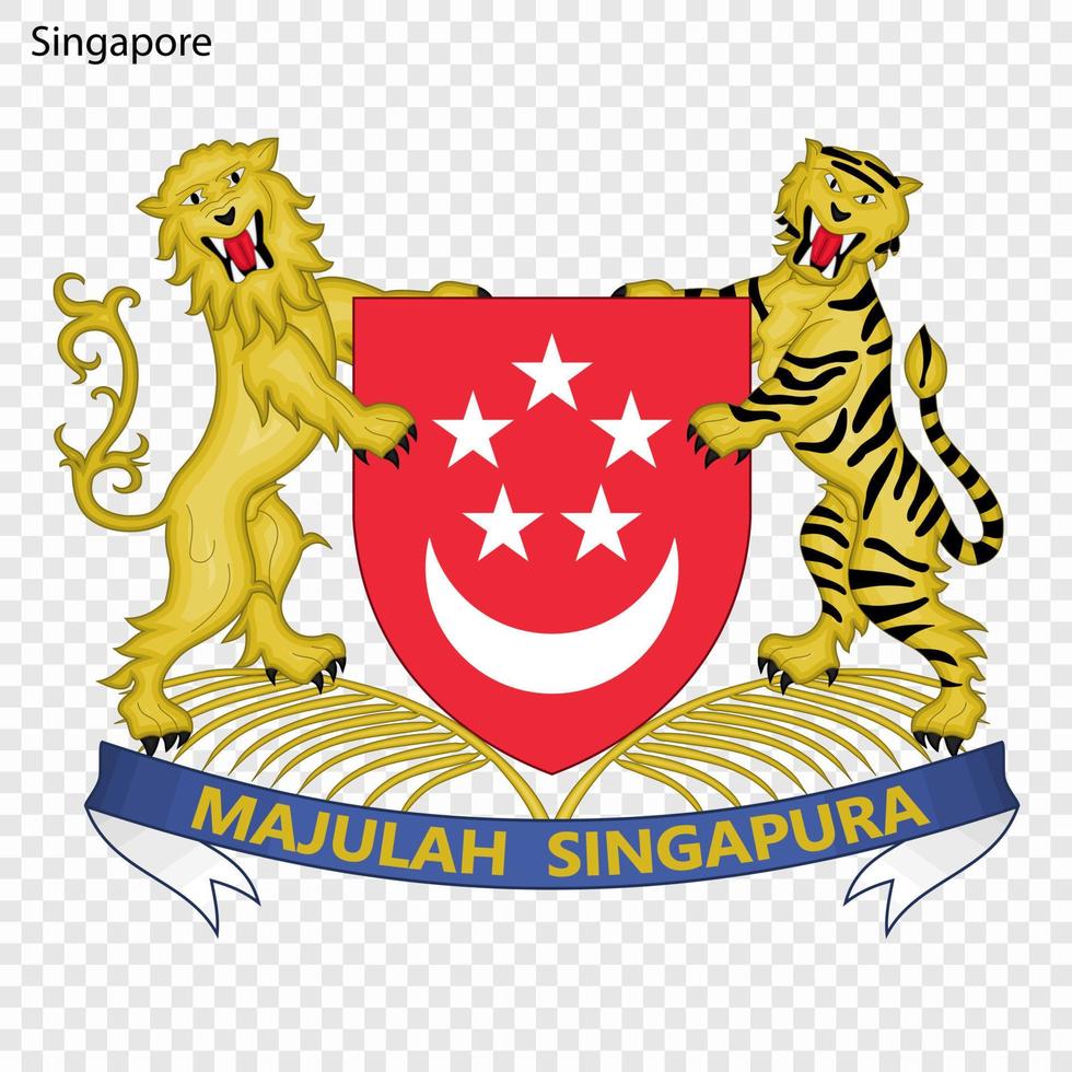nacional emblema o símbolo Singapur vector
