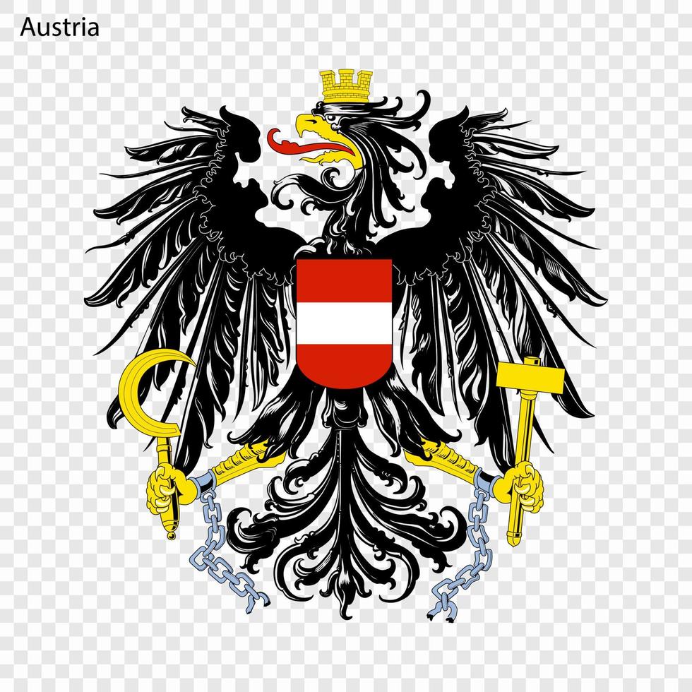 National emblem or symbol Austria vector