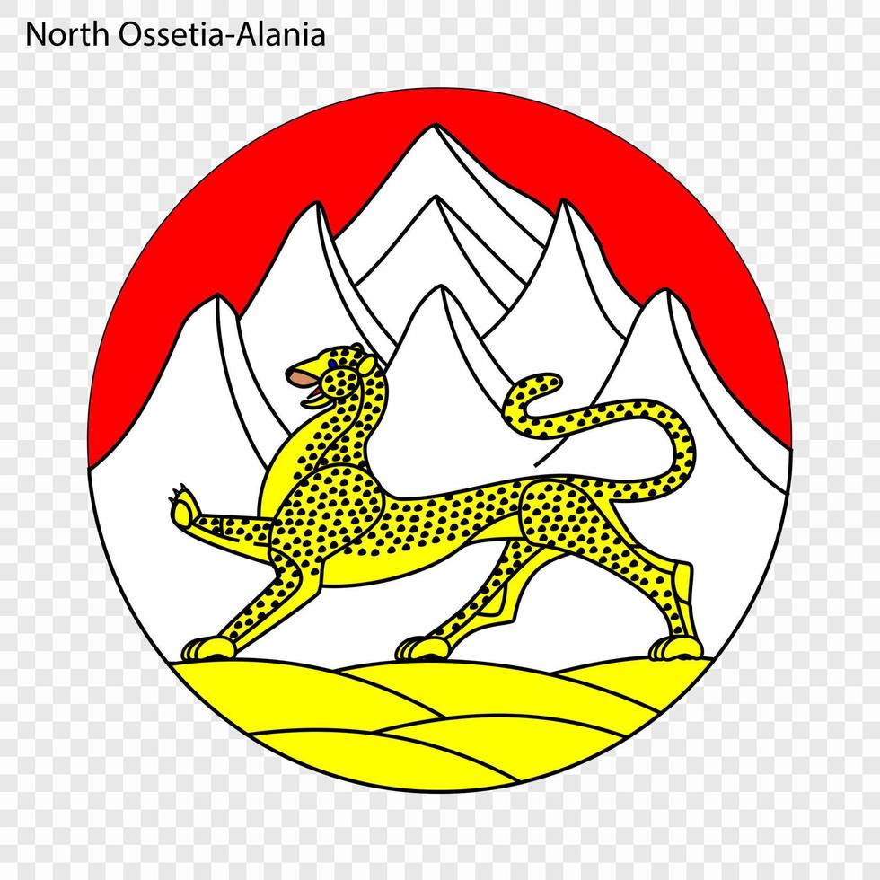 Emblem of  province of Russia vector