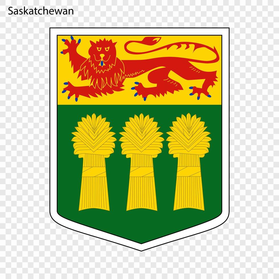 emblema de yukon, provincia de canadá vector