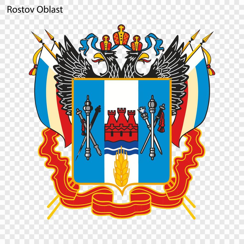 Emblem of  province of Russia vector