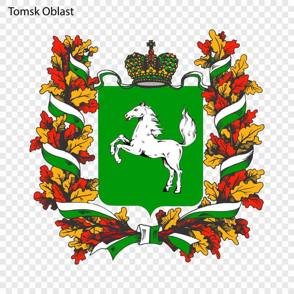 Emblem of  province of Russia vector