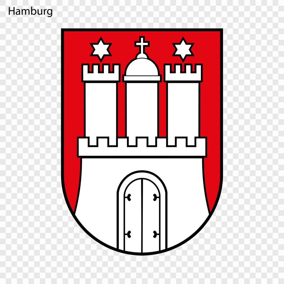 emblema de hamburgo vector