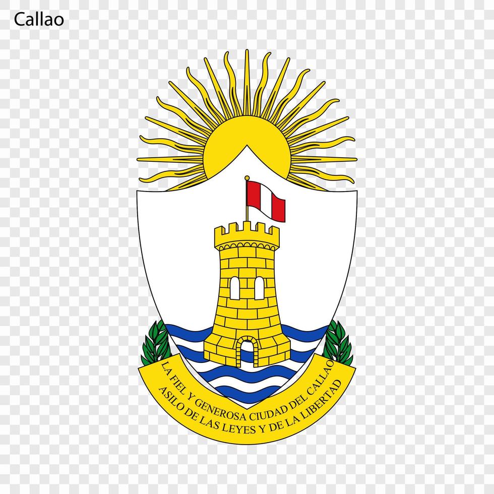 Emblem City of Peru. vector