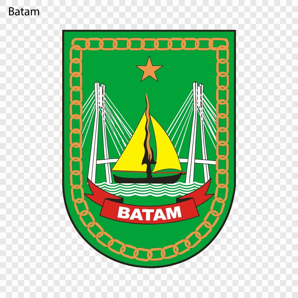 Emblem City of Indonesia. vector