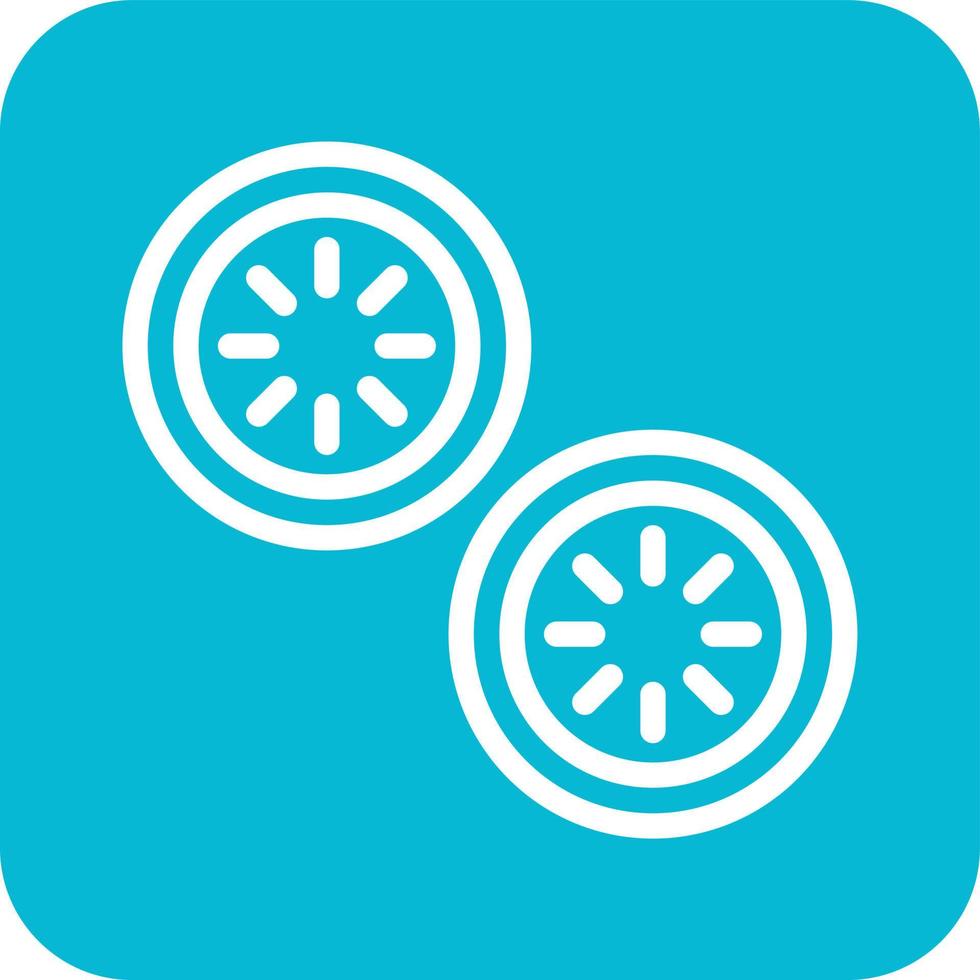 Cucumber slice Vector Icon Design Illustration