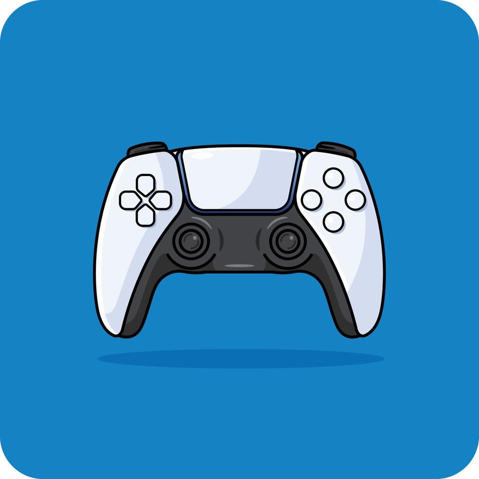 Video game controller, joy stick, vector illustration.