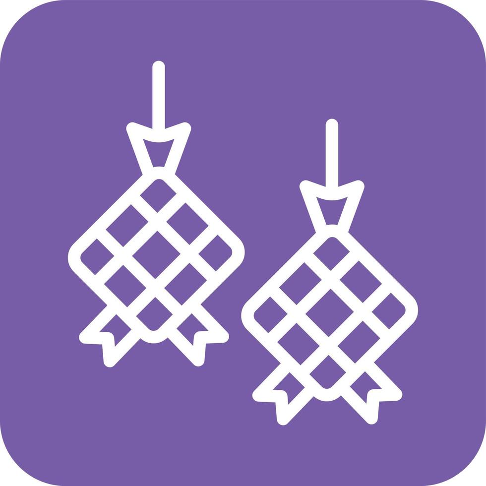 ilustración de diseño de icono de vector de ketupat