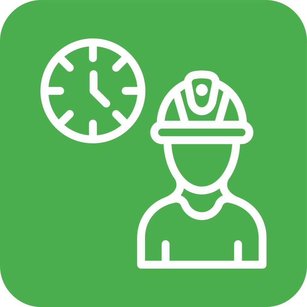 Ilustración de diseño de icono de vector de horas de trabajo