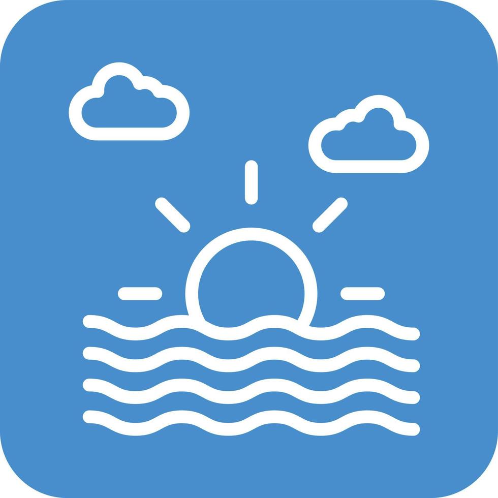 Sunset Vector Icon Design Illustration