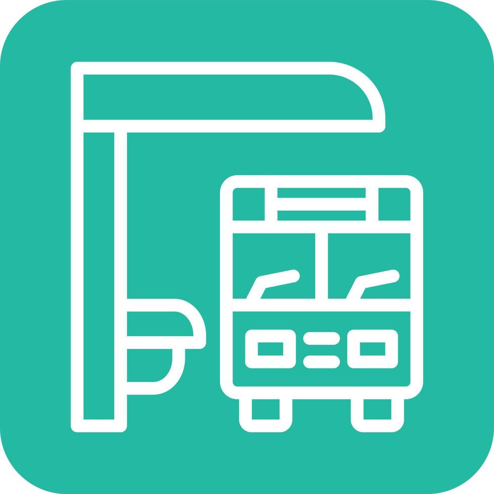 Bus stop Vector Icon Design Illustration