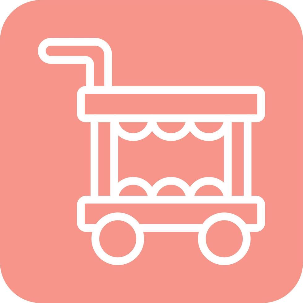 Food trolley Vector Icon Design Illustration