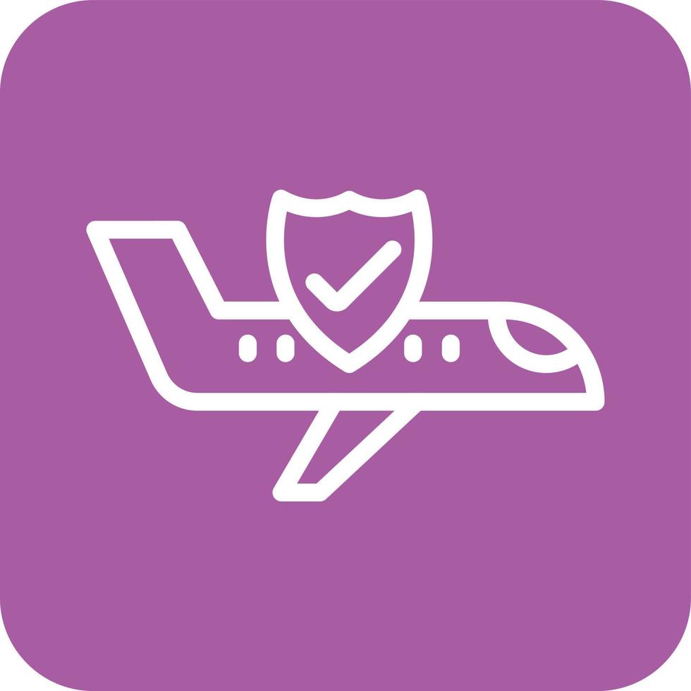 ilustración de diseño de icono de vector de vuelo seguro