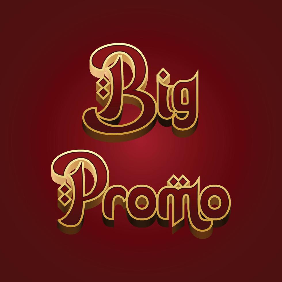 Big Promo Modern Text Effect vector