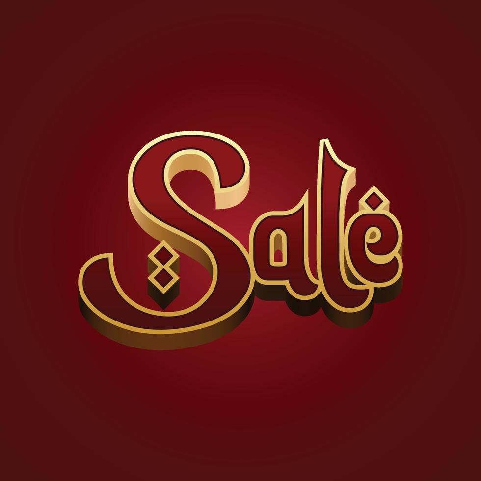 Ramadhan Sale Modern Text Effect vector