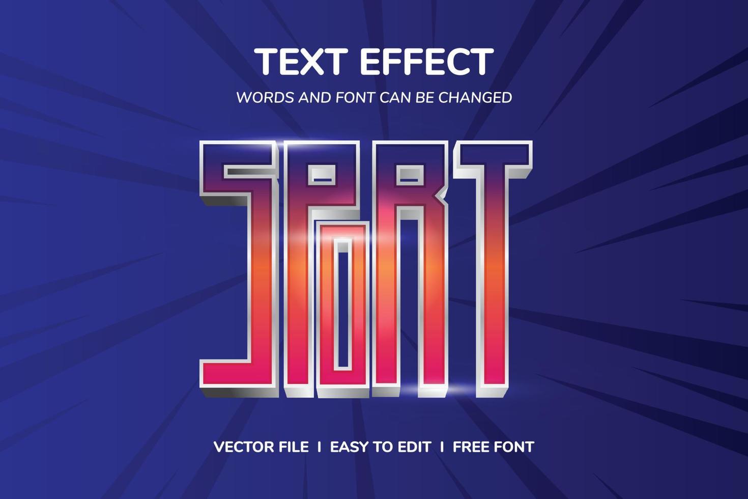 Sport Editable Text Effect vector