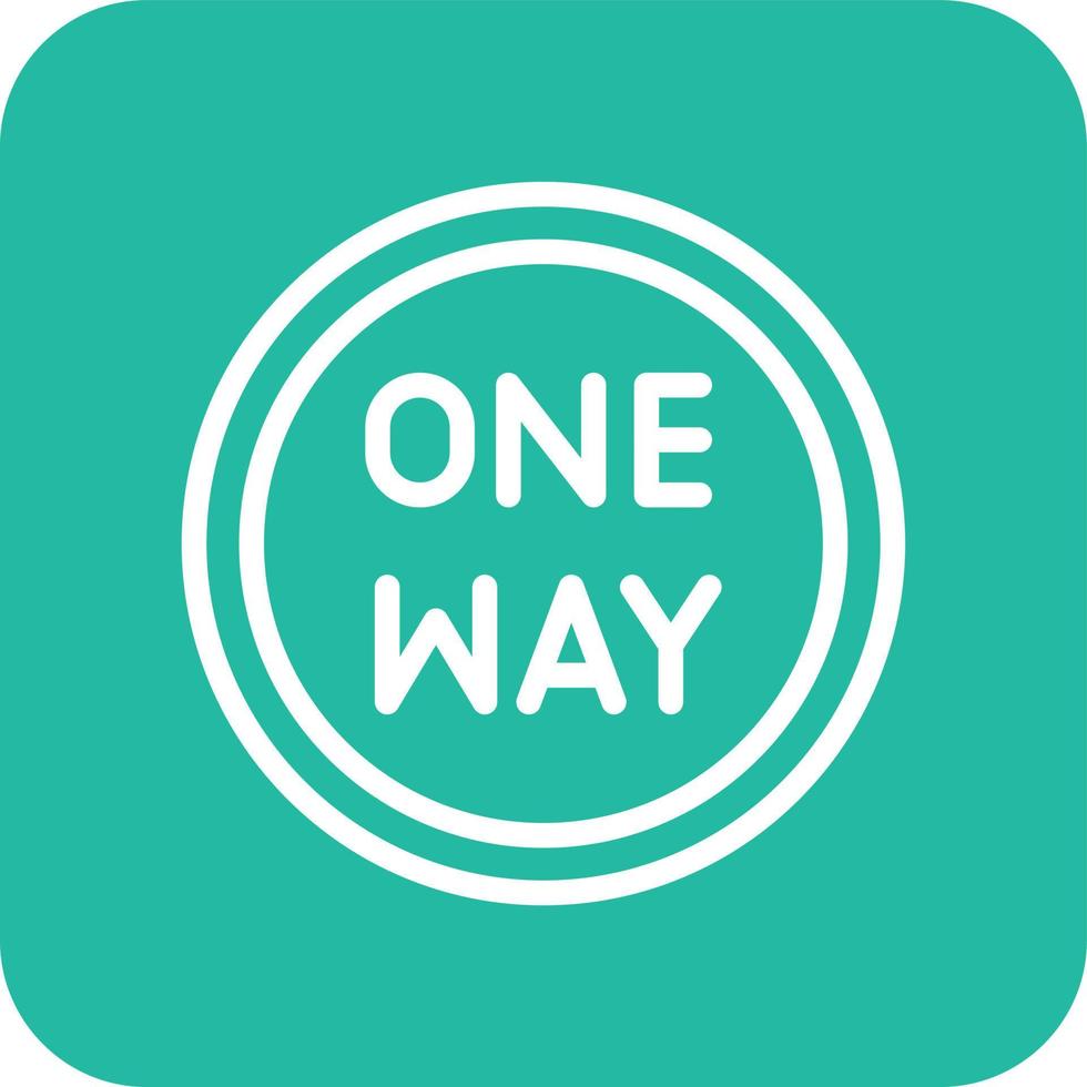 One way Vector Icon Design Illustration