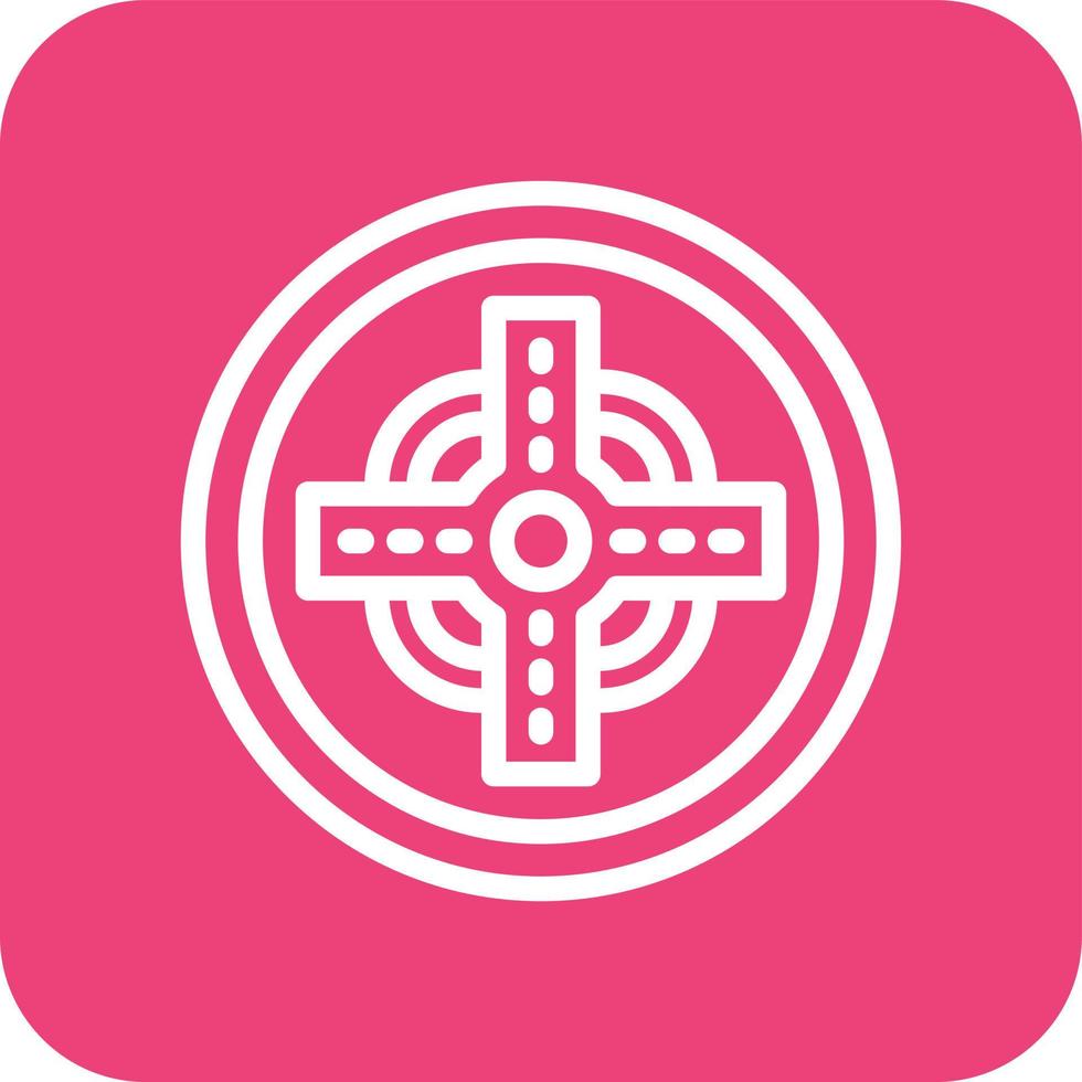 Road intersection Vector Icon Design Illustration