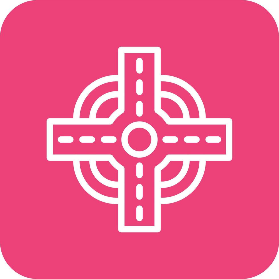 Road intersection Vector Icon Design Illustration