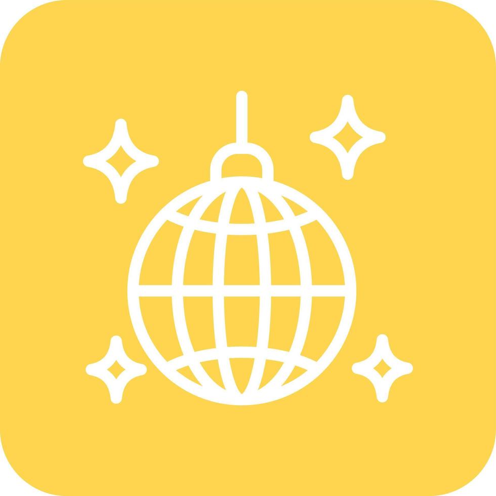 Disco Ball Vector Icon Design Illustration