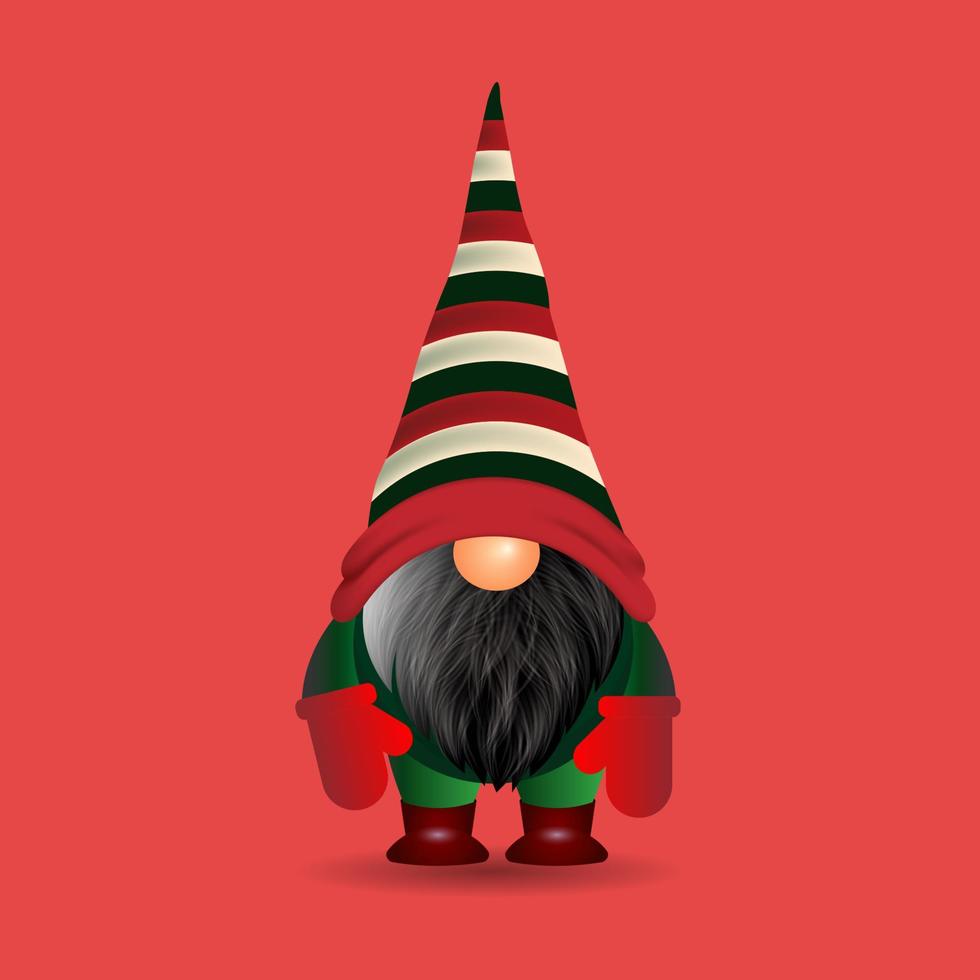 Illustration of Christmas gnome vector