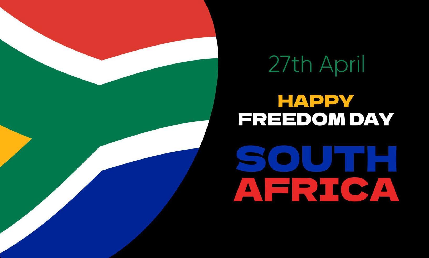 South Africa Freedom Day Afrikaans Vryheidsdag Background, poster, card, banner design. vector