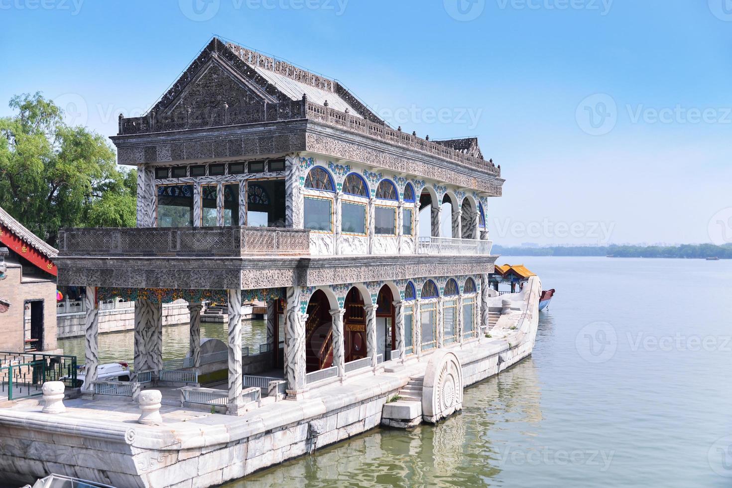 Marble boat at Summer Palace, Beijing, China photo