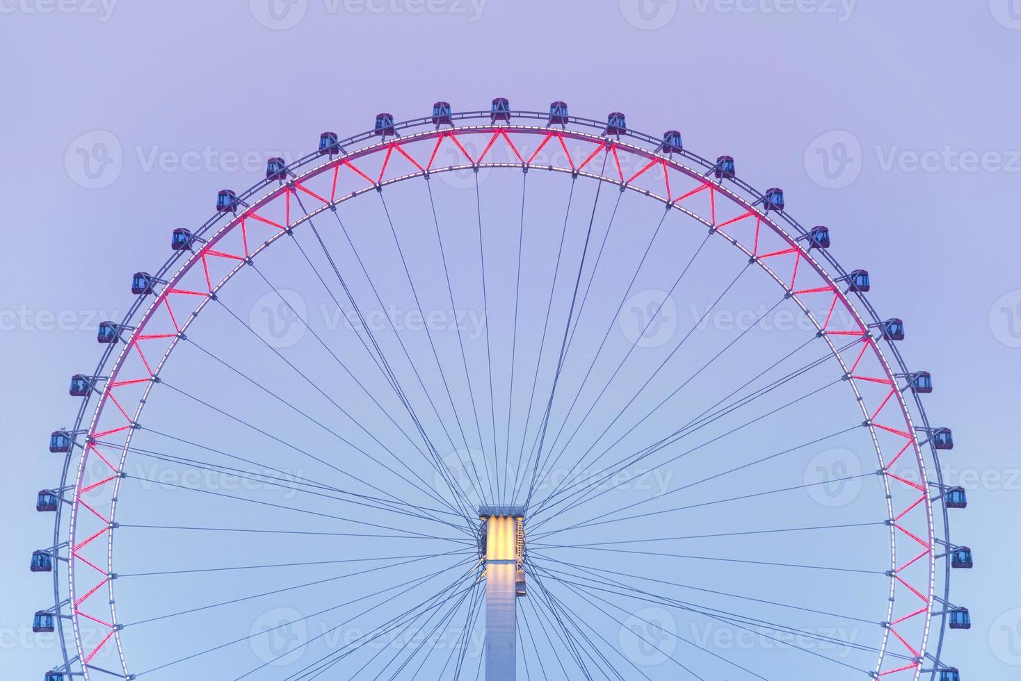 Tianjin ferris wheel,Tianjin eyes in twilight time photo