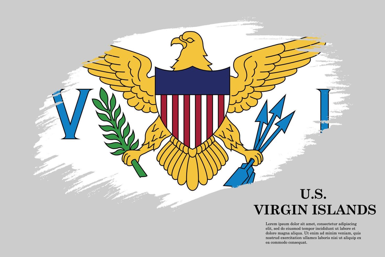 Brush stroke flag . Vector illustration