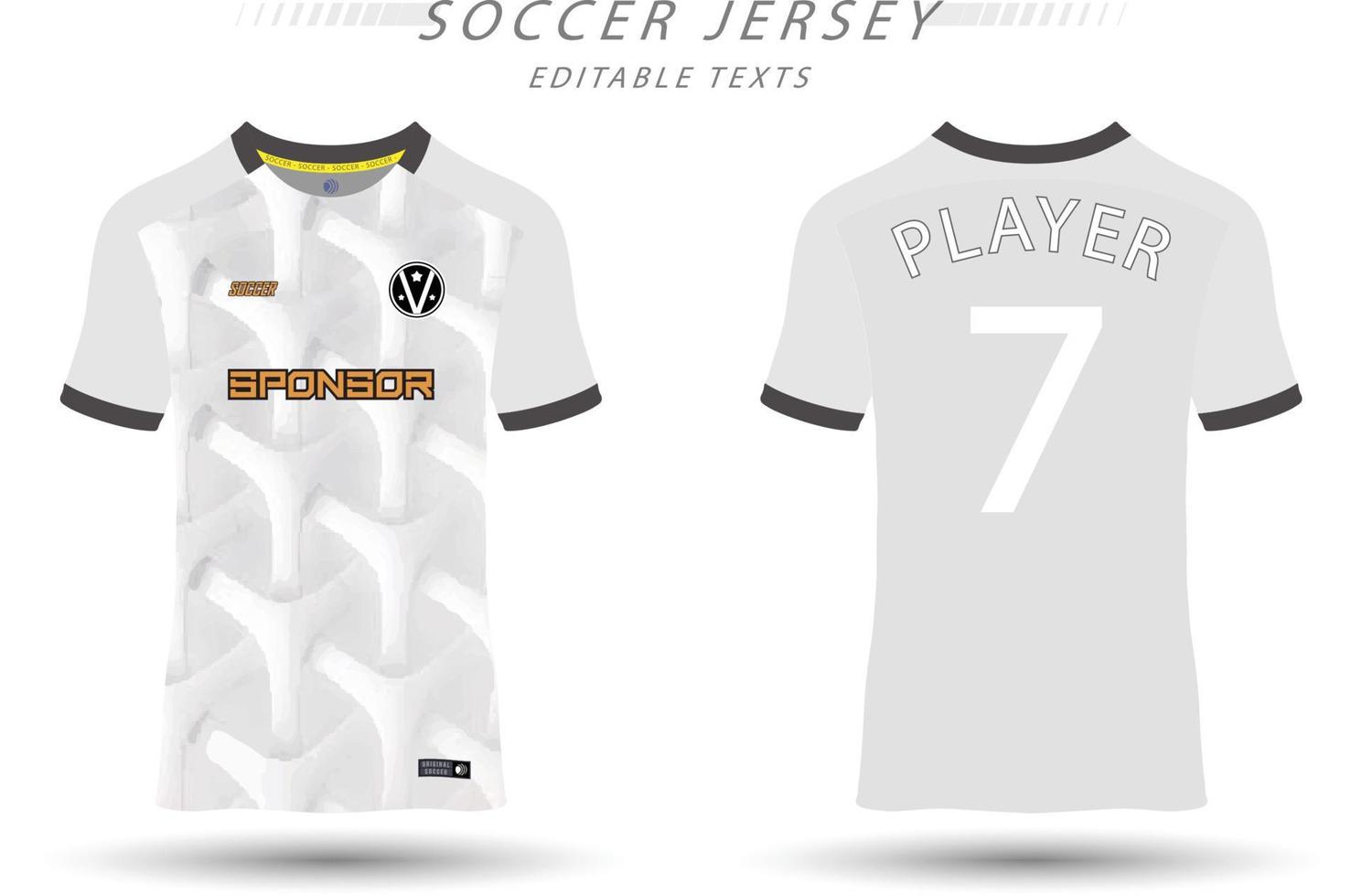 Mejor diseño de camiseta de deporte de plantilla de jersey de fútbol de  vector