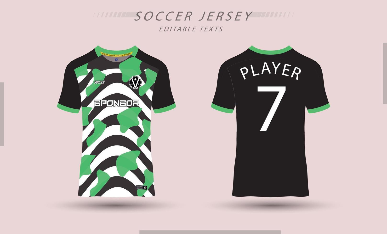 mejor vector fútbol jersey modelo deporte t camisa diseño