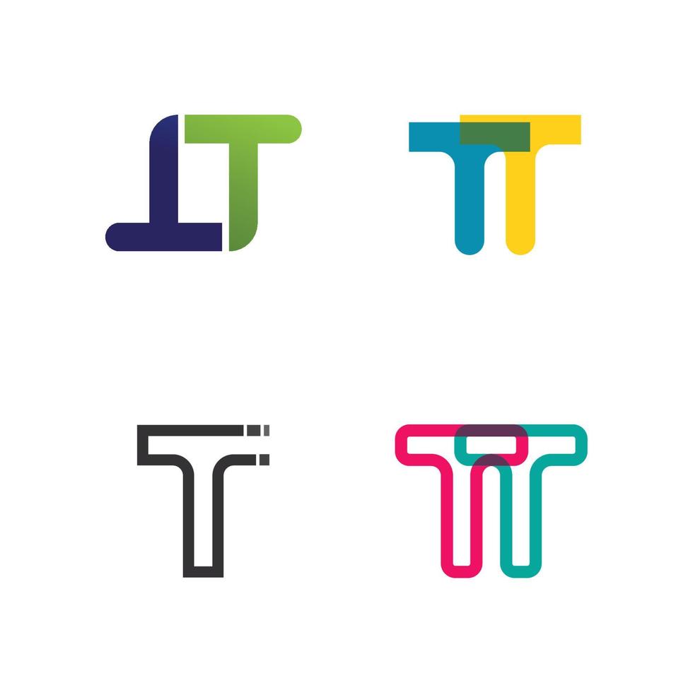 imagen del logotipo de la letra t y vector gráfico de diseño de la fuente t