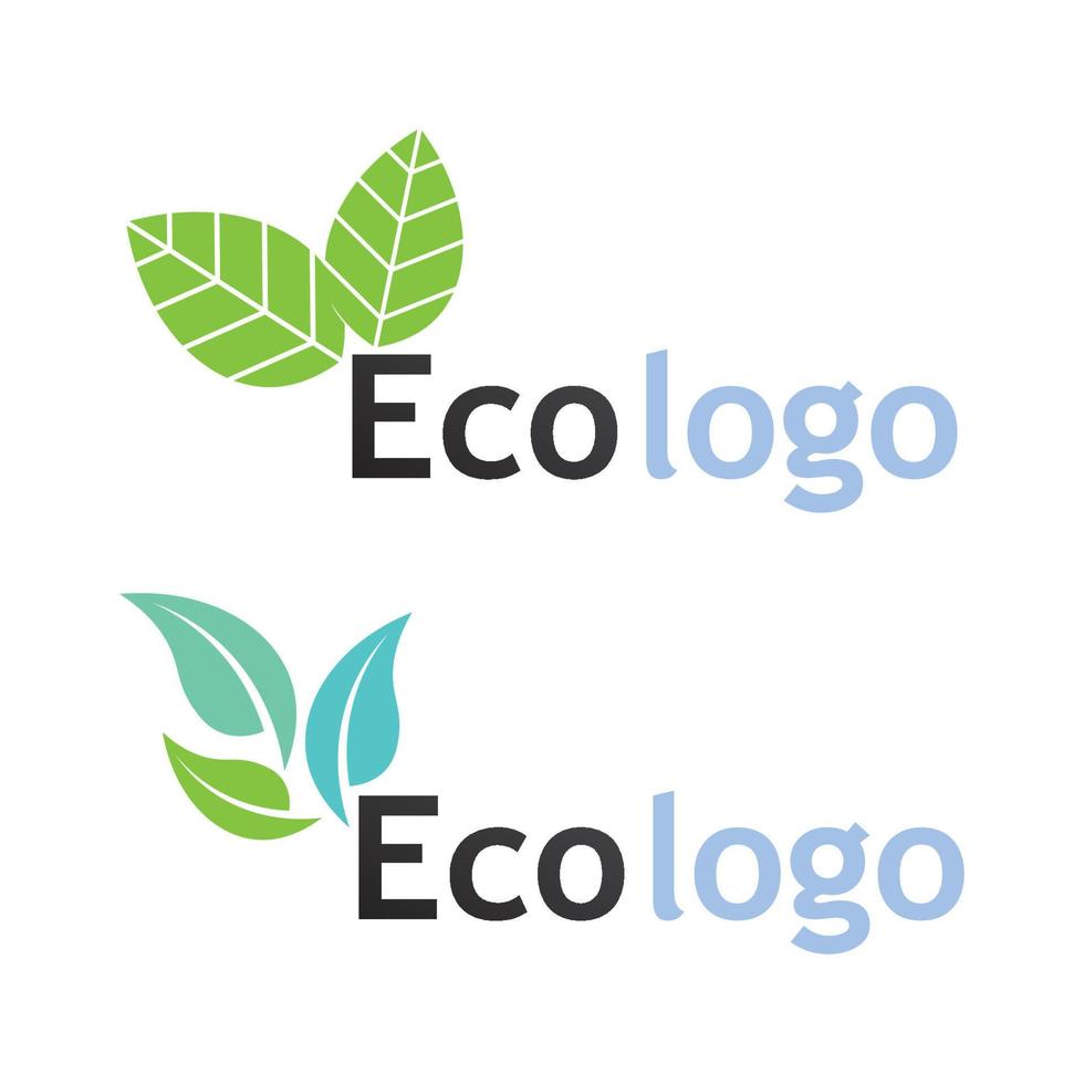 Eco Energy Vector Logo with leaf symbol. Green color with flash or thunder graphic. Nature and electricity renewable. This logo is suitable for technology, recycle, organic.