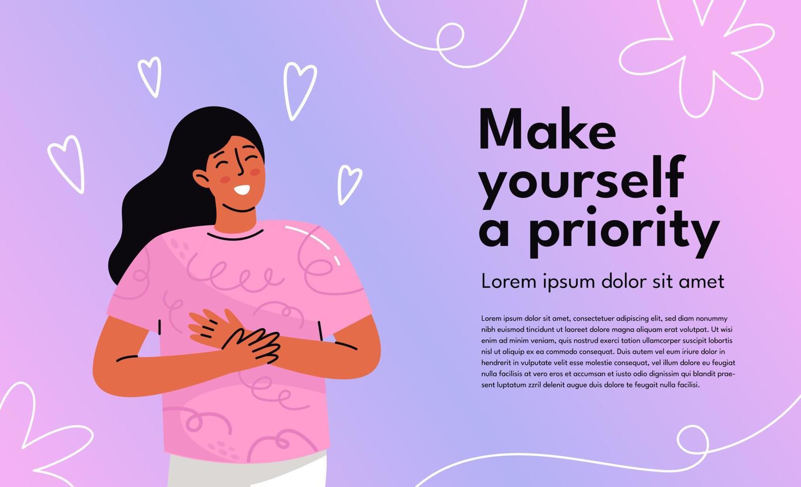 Make yourself a priority banner vector