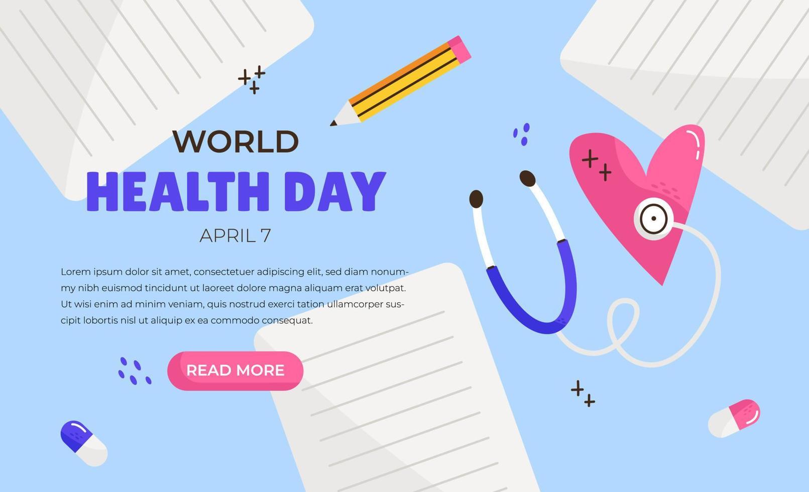 Día mundial de la salud vector