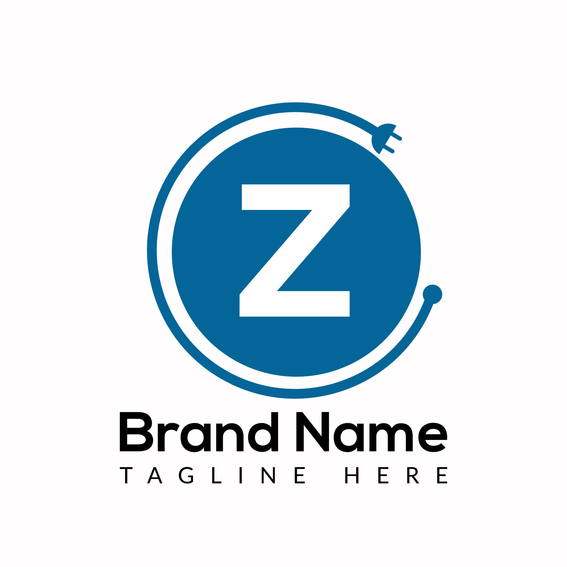 Socket Template On Z Letter. Socket Logo Design Concept 21914323 Vector ...