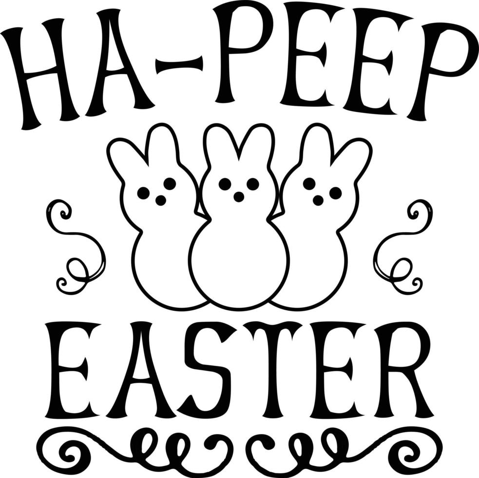 ha-peep Pascua de Resurrección vector camiseta