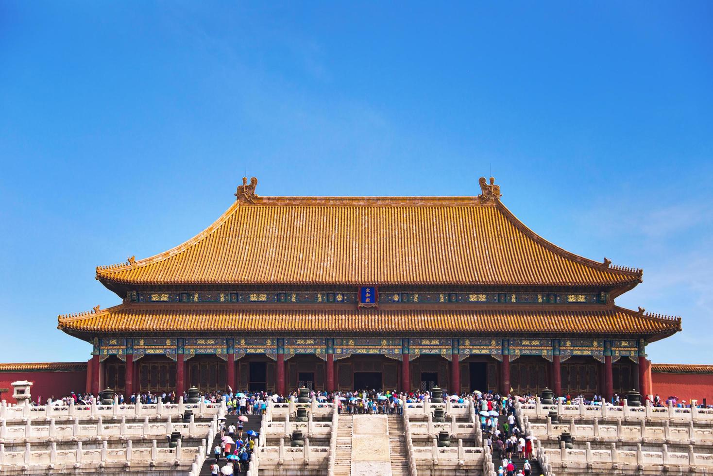 BEIJING, CHINA - JUNE 27-The forbidden city is the Chinese imperial palace from the Ming dynasty to the end of the Qing dynasty on JUNE 27, 2016. photo
