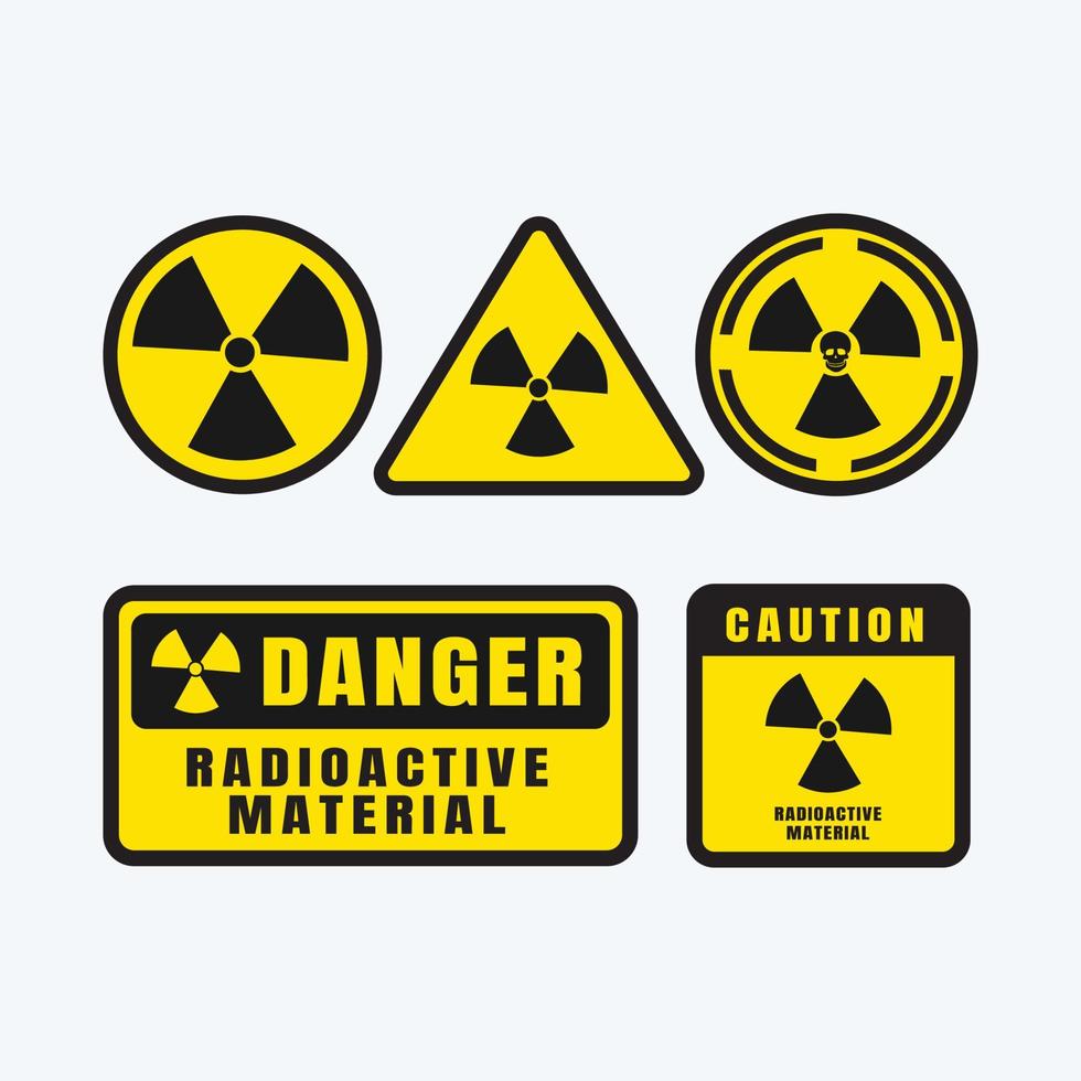 radioactive material warning board symbol, radioactive material