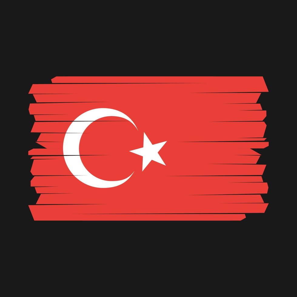 Turkey Flag Brush vector