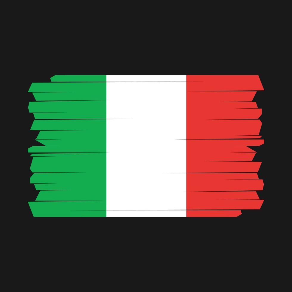 Italy Flag Brush vector