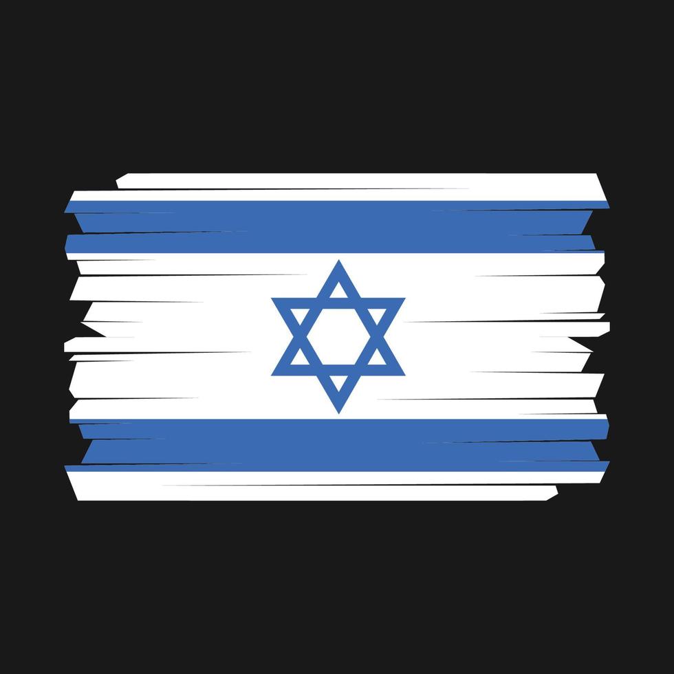 Israel Flag Brush vector