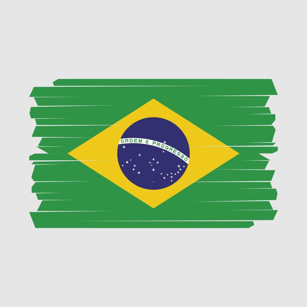 cepillo de bandera de brasil vector