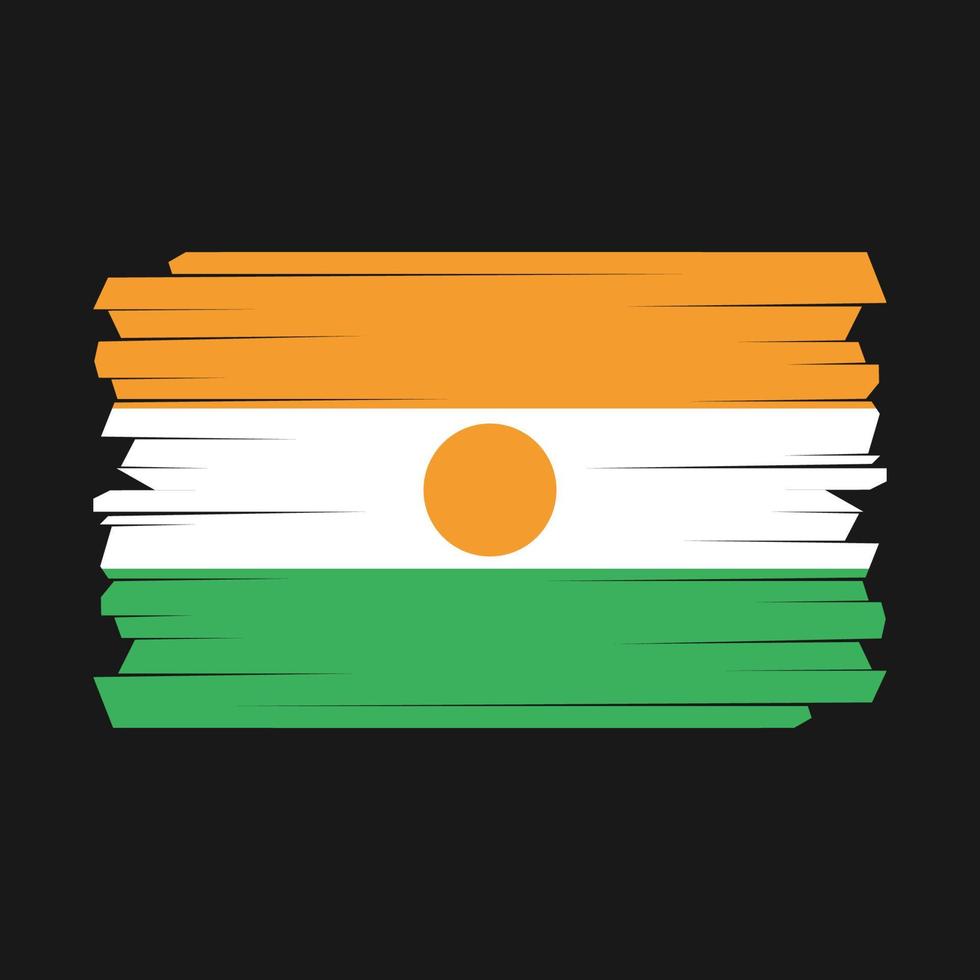 Niger Flag Brush vector